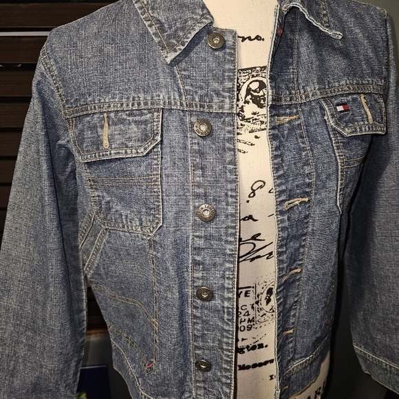Tommy Hilfiger Womans Jean Jacket Size M - Picture 2 of 13